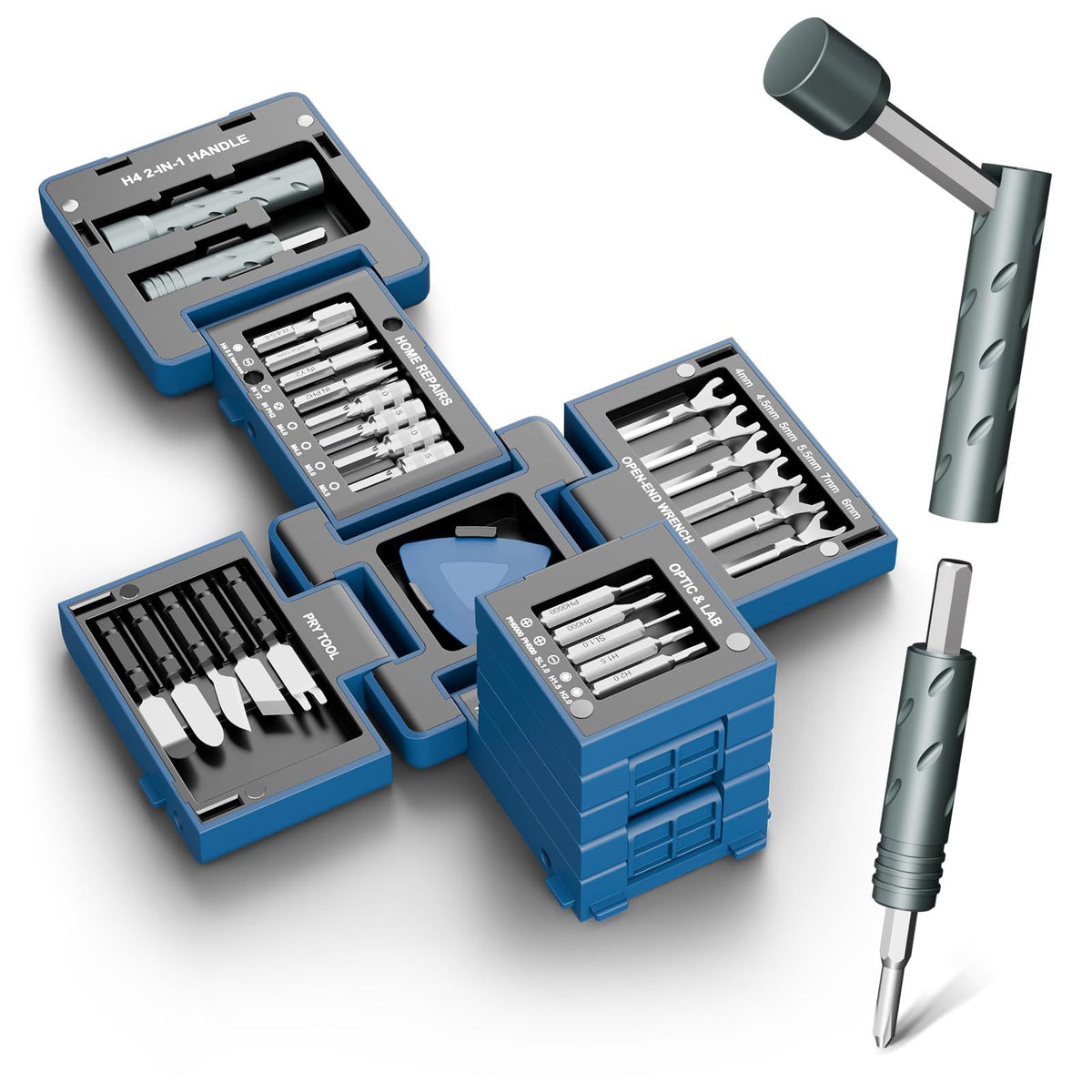 🔧 Magnetic 55-in-1 Screwdriver Set, Perfect For Tiny & Tight – RepairsFree Express Shipping