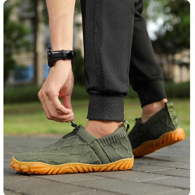 Men & Women Barefoot Shoes, Breathable Knit Non‑Slip Outdoor Walking Sneakers