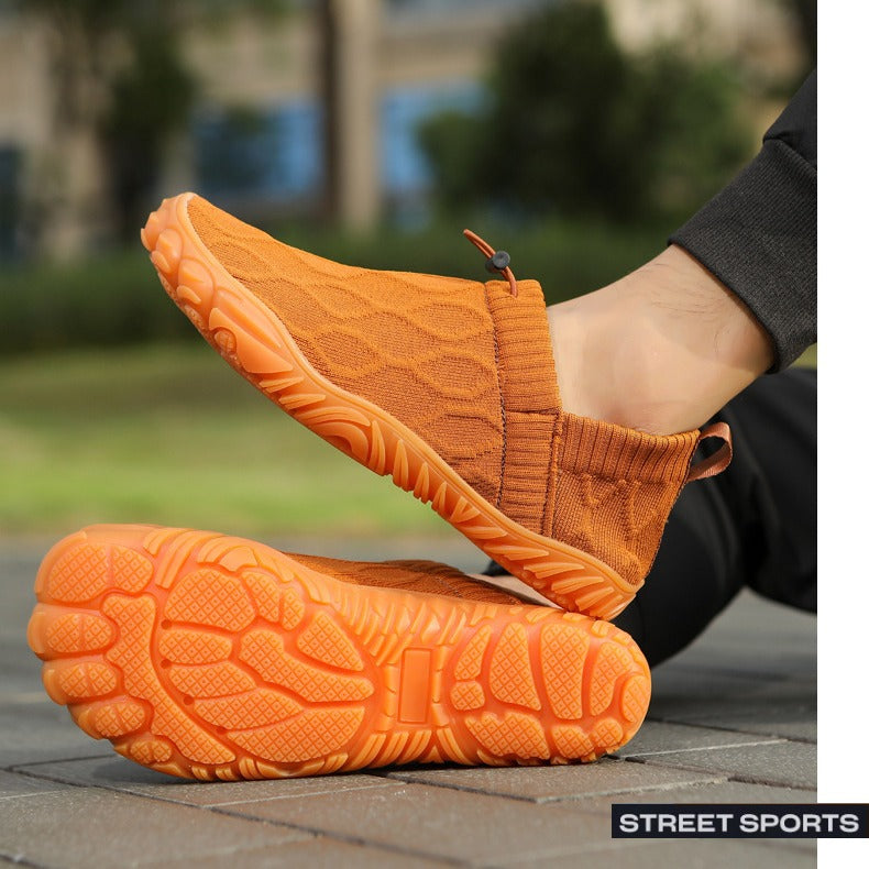 Men & Women Barefoot Shoes, Breathable Knit Non‑Slip Outdoor Walking Sneakers