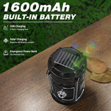 Solar + USB Camping Lantern Flashlight