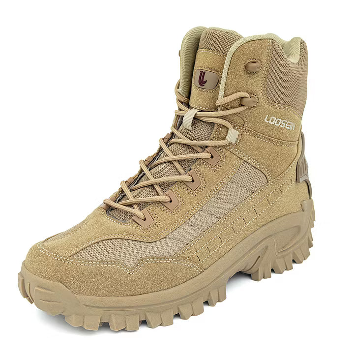 Men's Tactical Combat Boots | Non-Slip Wearproof High Tops for Hiking & Training — Free Socks Included