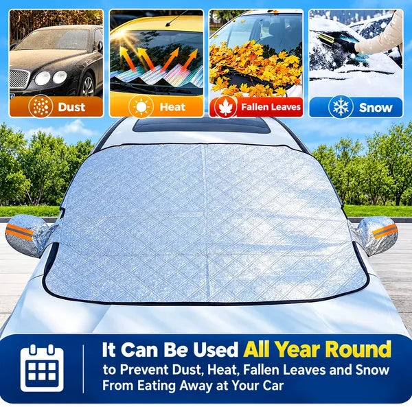 🚗☀️❄️ Windshield sun and snow protection – Universal, Premium quality ✨