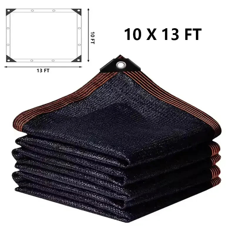 Free Express Shipping – 90% Blackout Sun Shade Cloth - Heavy-Duty UV-Resistant Mesh Net with Grommets