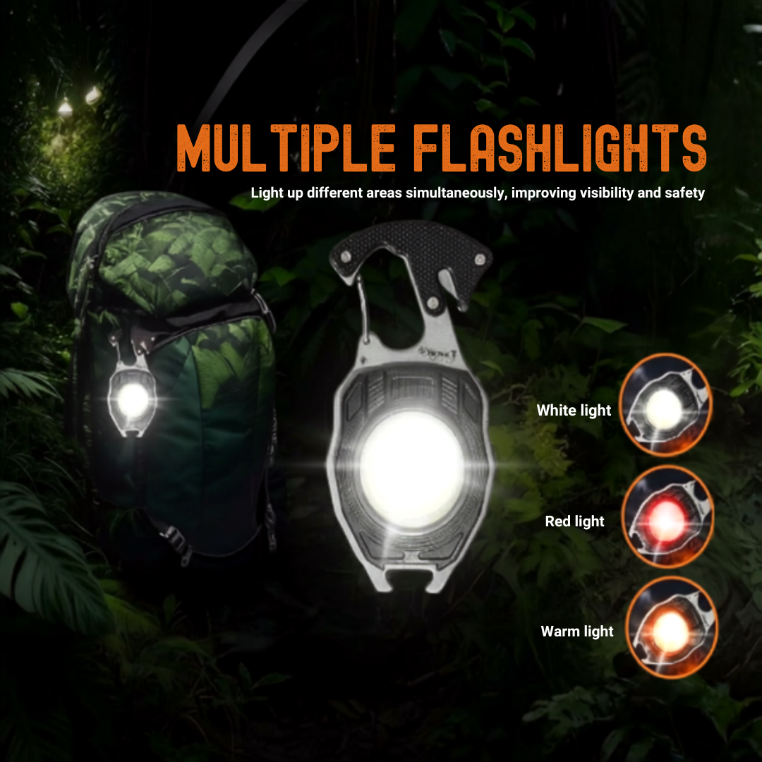 💥LAST DAY SALE 50%OFF💥💡8-in-1 Multifunctional Keychain Flashlight🔦🌈