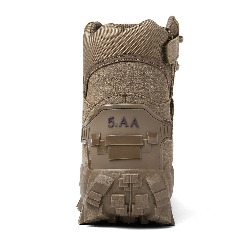 Men's Tactical Combat Boots | Non-Slip Wearproof High Tops for Hiking & Training — Free Socks Included
