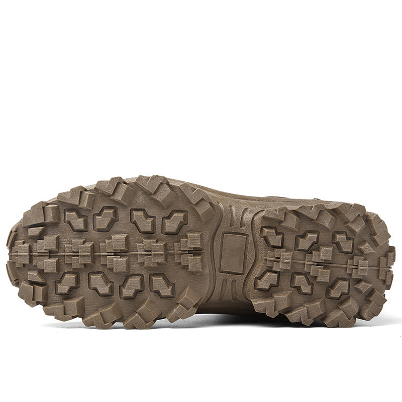 Men's Tactical Combat Boots | Non-Slip Wearproof High Tops for Hiking & Training — Free Socks Included