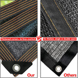 Free Express Shipping – 90% Blackout Sun Shade Cloth - Heavy-Duty UV-Resistant Mesh Net with Grommets