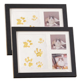 🐾Free Express Shipping – DIY keepsake set for pet paw prints – wooden frame, soft clay, and space for a photo – preserve a cherished memory forever 🖼️🐱