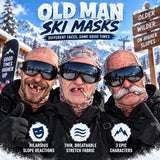 😂 Funny Old Man Ski Mask – Realistic Winter Balaclava for Skiing, Snowboarding & Gag Gifts – Free Express Shipping