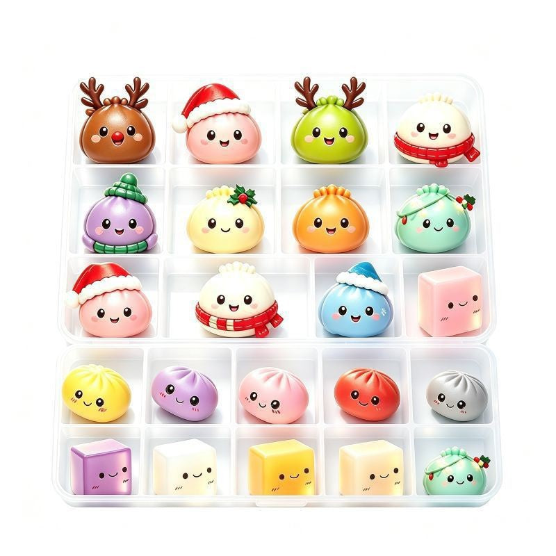 Free Express Shipping –Mystery Dumpling Advent Calendar | 24 Christmas Squishy Surprises
