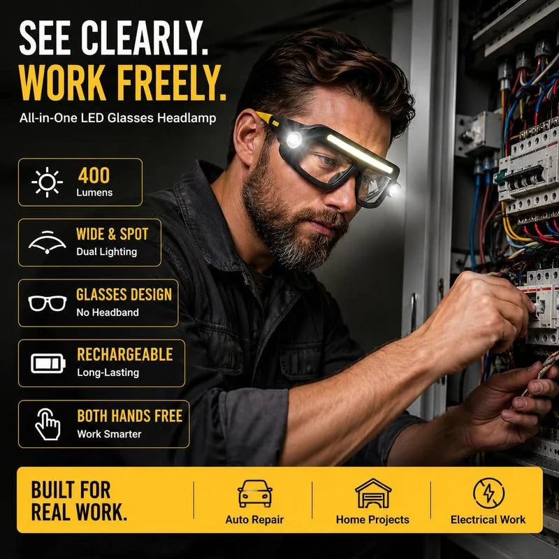 Free Express Shipping – Hands-Free LED Work Glasses
