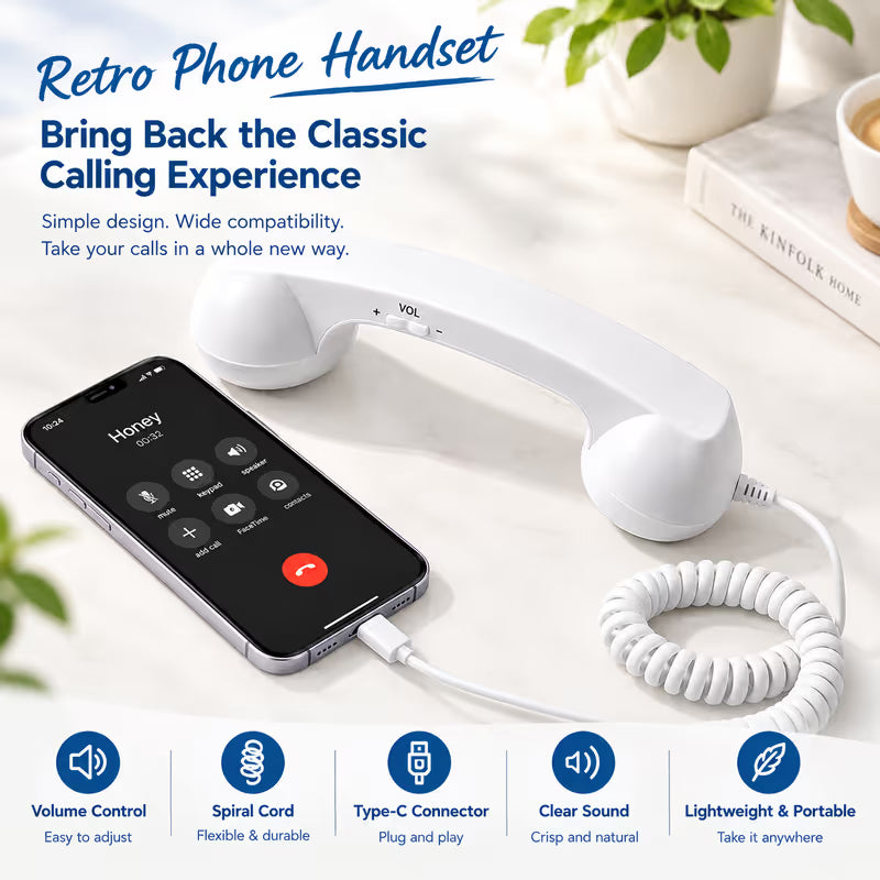Free Express Shipping – Reduce Radiation & Talk in Style — Retro Phone Handset for iPhone & Android