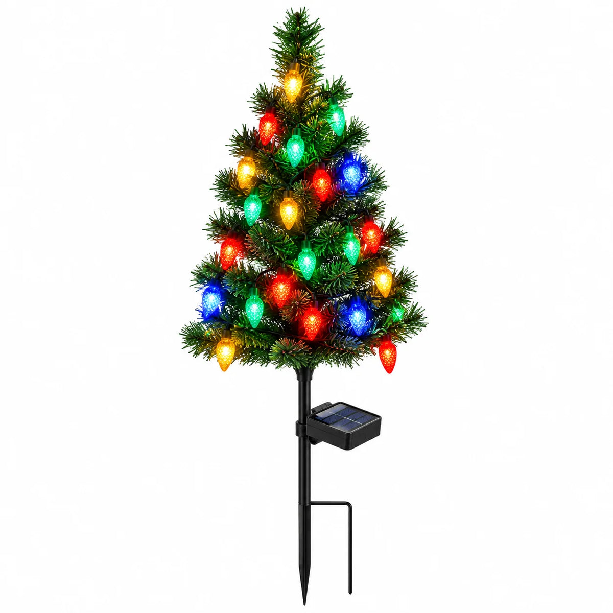 Free Express Shipping – Waterproof Solar LED Christmas Tree Pathway Lights Set