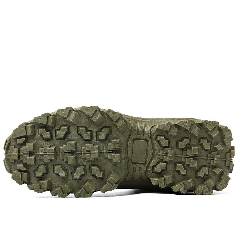 Men's Tactical Combat Boots | Non-Slip Wearproof High Tops for Hiking & Training — Free Socks Included
