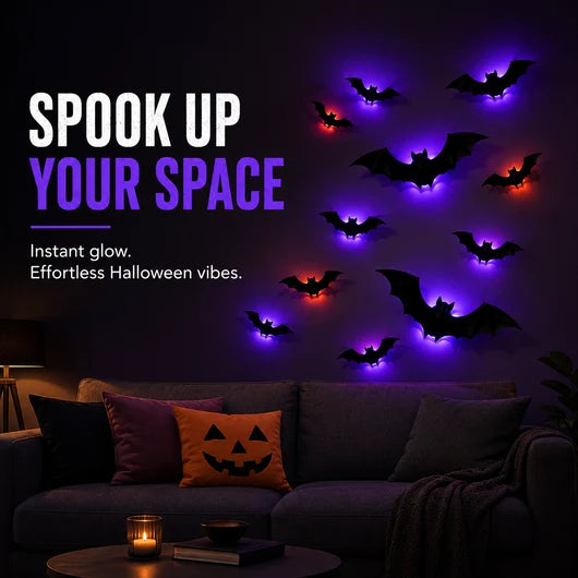 Free Express Shipping –Spooky Glow 3D Bat Lights