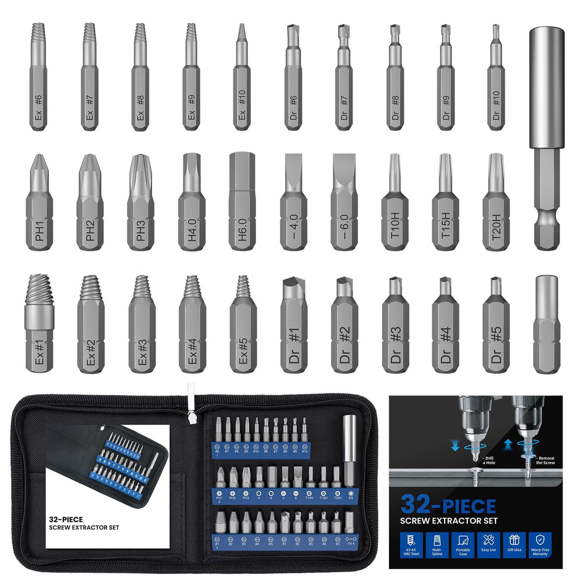 🔧 Magnetic 55-in-1 Screwdriver Set, Perfect For Tiny & Tight – RepairsFree Express Shipping