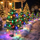 Free Express Shipping – Waterproof Solar LED Christmas Tree Pathway Lights Set