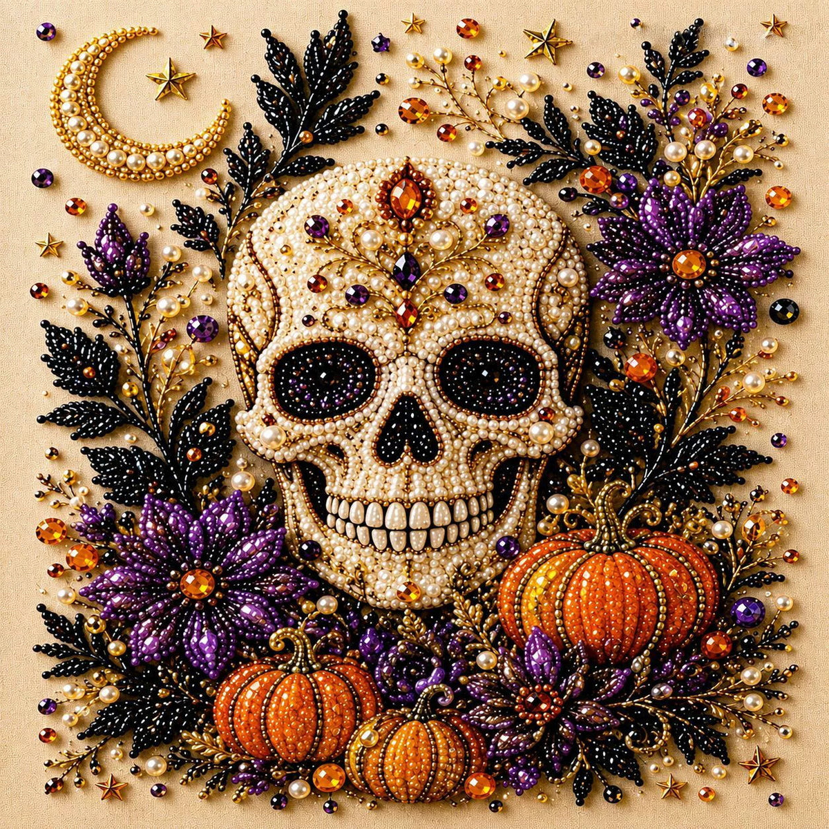 👻✨ Halloween Pearl Art DIY Kit – Turn Tiny Pearls into Spooky-Cute Magic – Free Express Shipping