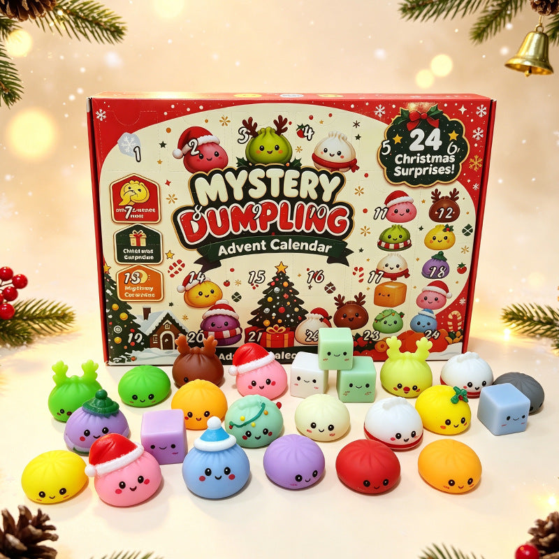 Free Express Shipping –Mystery Dumpling Advent Calendar | 24 Christmas Squishy Surprises