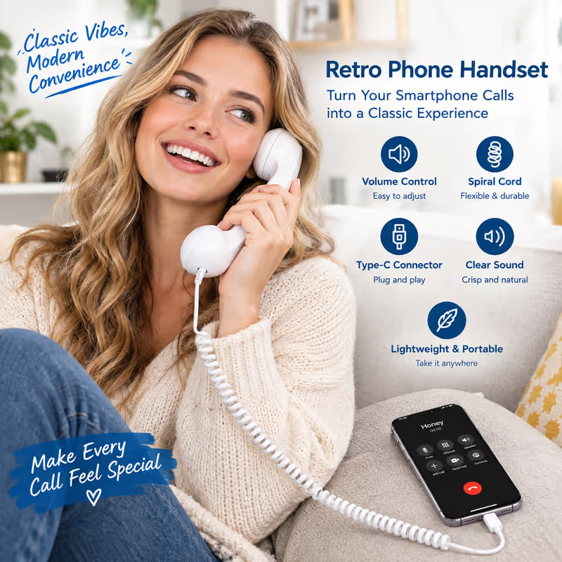 Free Express Shipping – Reduce Radiation & Talk in Style — Retro Phone Handset for iPhone & Android