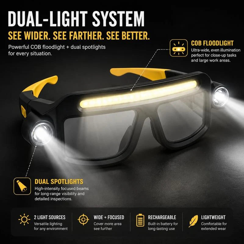 Free Express Shipping – Hands-Free LED Work Glasses