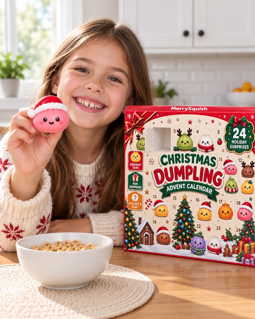Free Express Shipping –Mystery Dumpling Advent Calendar | 24 Christmas Squishy Surprises