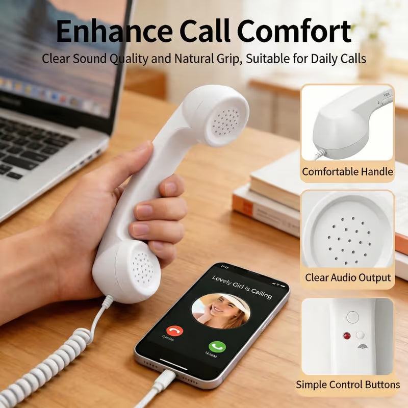Free Express Shipping – Reduce Radiation & Talk in Style — Retro Phone Handset for iPhone & Android