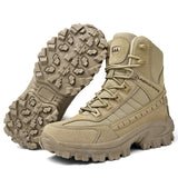 Men's Tactical Combat Boots | Non-Slip Wearproof High Tops for Hiking & Training — Free Socks Included