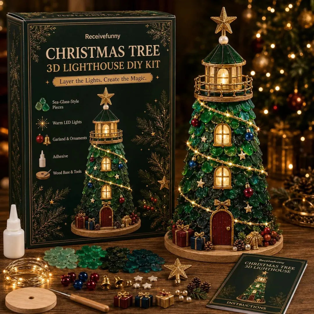 🎄DIY Lighted Christmas Lighthouse Kit — Beginner-Friendly, Complete Set– Free Express Shipping