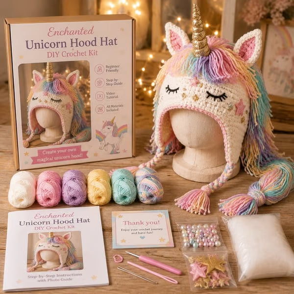Free Express Shipping – Fantasy Hood Hat DIY Crochet Kit