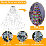 🎄🔥Waterproof Christmas Tree Waterfall Lights with Ring - ✨Quick Setup, 8 Modes– Free Express Shipping