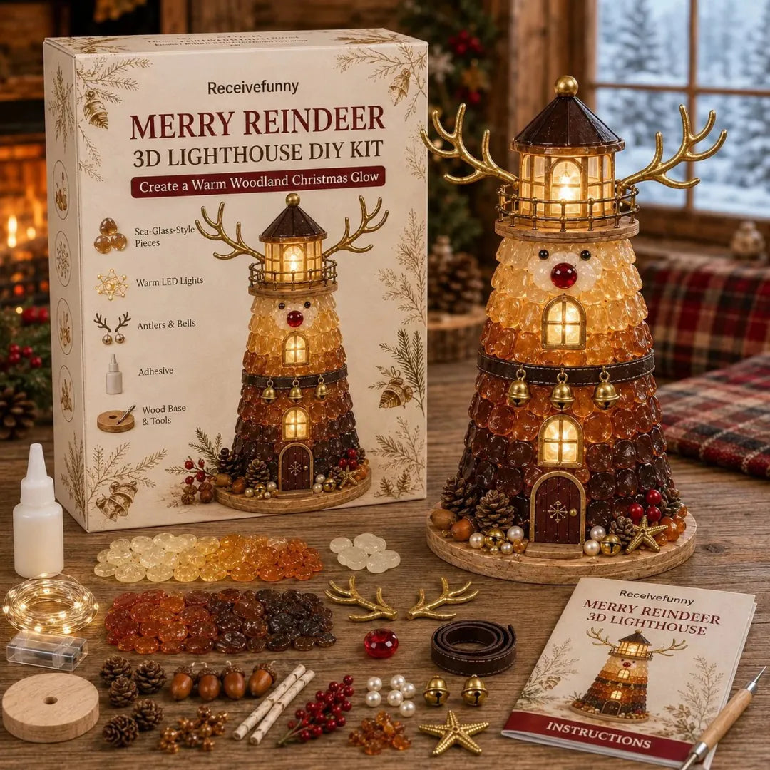 🎄DIY Lighted Christmas Lighthouse Kit — Beginner-Friendly, Complete Set– Free Express Shipping