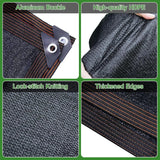 Free Express Shipping – 90% Blackout Sun Shade Cloth - Heavy-Duty UV-Resistant Mesh Net with Grommets