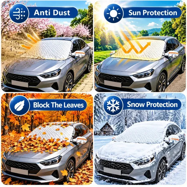 🚗☀️❄️ Windshield sun and snow protection – Universal, Premium quality ✨