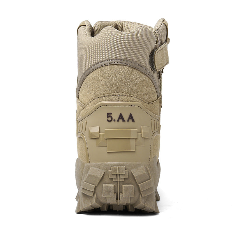 Men's Tactical Combat Boots | Non-Slip Wearproof High Tops for Hiking & Training — Free Socks Included