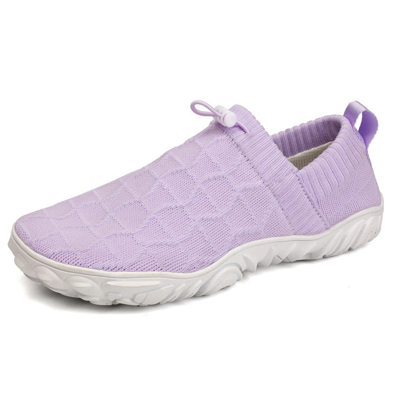 Men & Women Barefoot Shoes, Breathable Knit Non‑Slip Outdoor Walking Sneakers