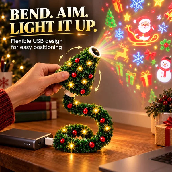 Free Express Shipping – USB Christmas Projection Lamp with 6 Festive Scenes
