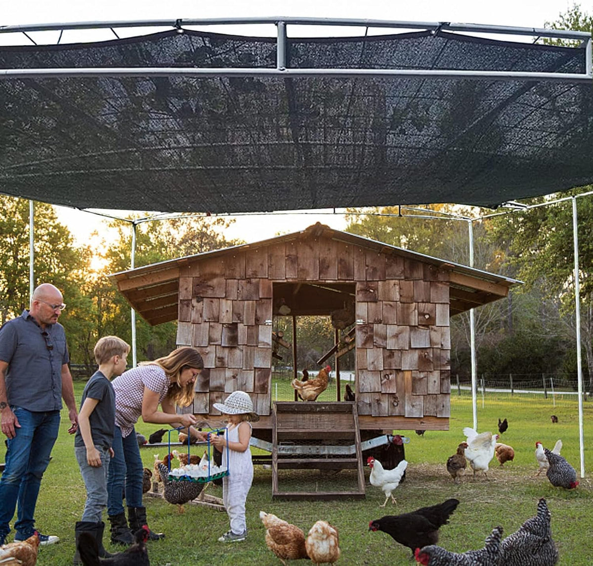 Free Express Shipping – 90% Blackout Sun Shade Cloth - Heavy-Duty UV-Resistant Mesh Net with Grommets