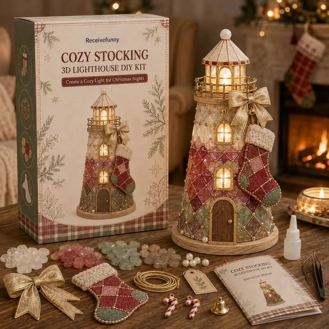 🎄DIY Lighted Christmas Lighthouse Kit — Beginner-Friendly, Complete Set– Free Express Shipping