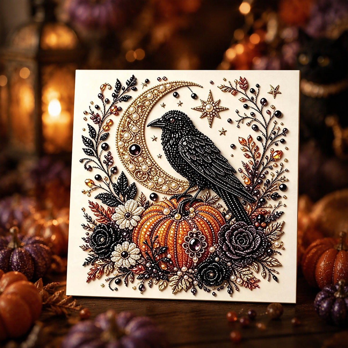 👻✨ Halloween Pearl Art DIY Kit – Turn Tiny Pearls into Spooky-Cute Magic – Free Express Shipping