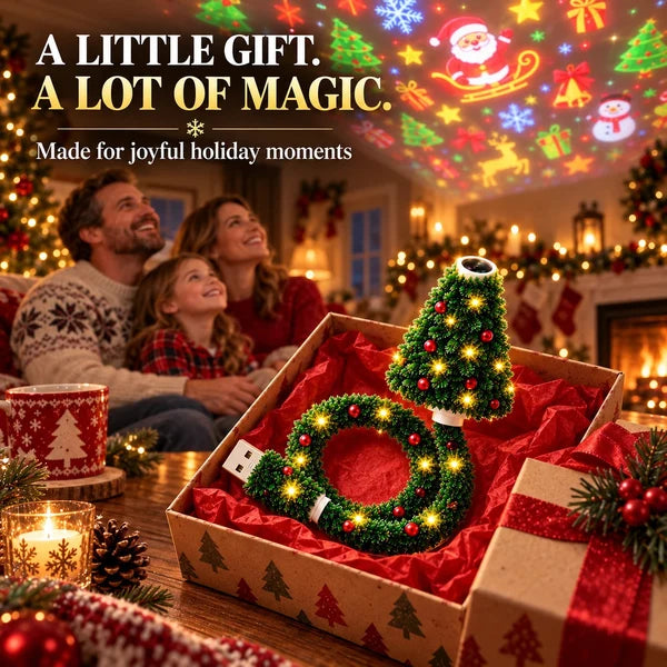 Free Express Shipping – USB Christmas Projection Lamp with 6 Festive Scenes