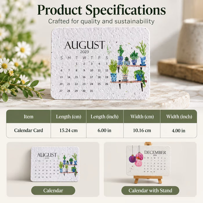 🌱Eco-Friendly Plantable “Timeless” Seed Calendar 2027 – Free Express Shipping