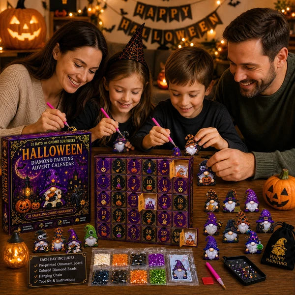 🎃✨ 31 Days of Gnome Surprises Halloween Diamond Painting Advent Calendar – Free Express Shipping