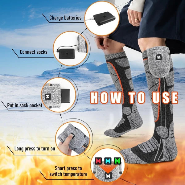 Free Express Shipping – Rechargeable Heated Socks for Men & Women