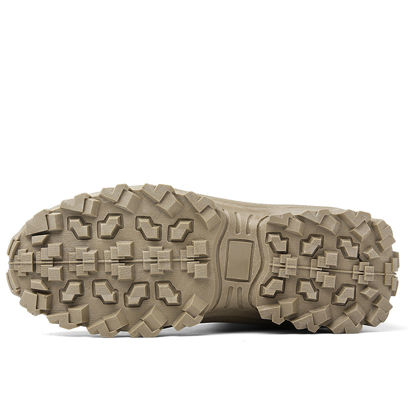 Men's Tactical Combat Boots | Non-Slip Wearproof High Tops for Hiking & Training — Free Socks Included
