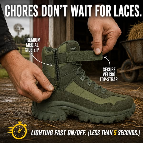 Men's Tactical Combat Boots | Non-Slip Wearproof High Tops for Hiking & Training — Free Socks Included