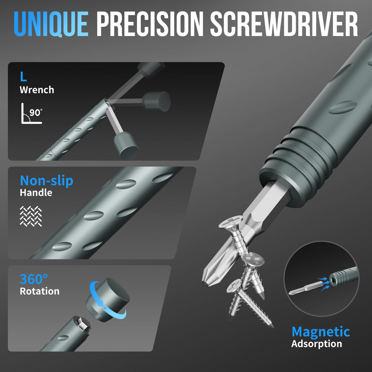 🔧 Magnetic 55-in-1 Screwdriver Set, Perfect For Tiny & Tight – RepairsFree Express Shipping