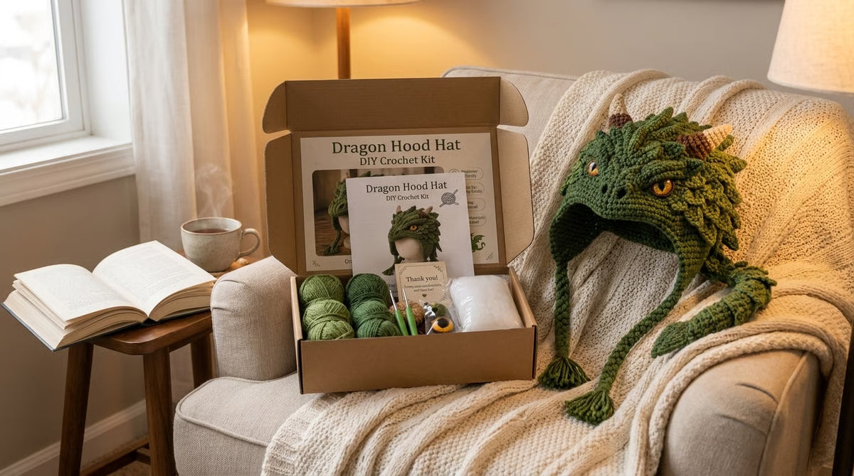 Free Express Shipping – Fantasy Hood Hat DIY Crochet Kit