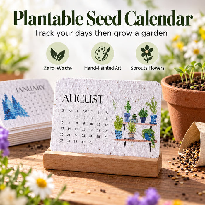 🌱Eco-Friendly Plantable “Timeless” Seed Calendar 2027 – Free Express Shipping