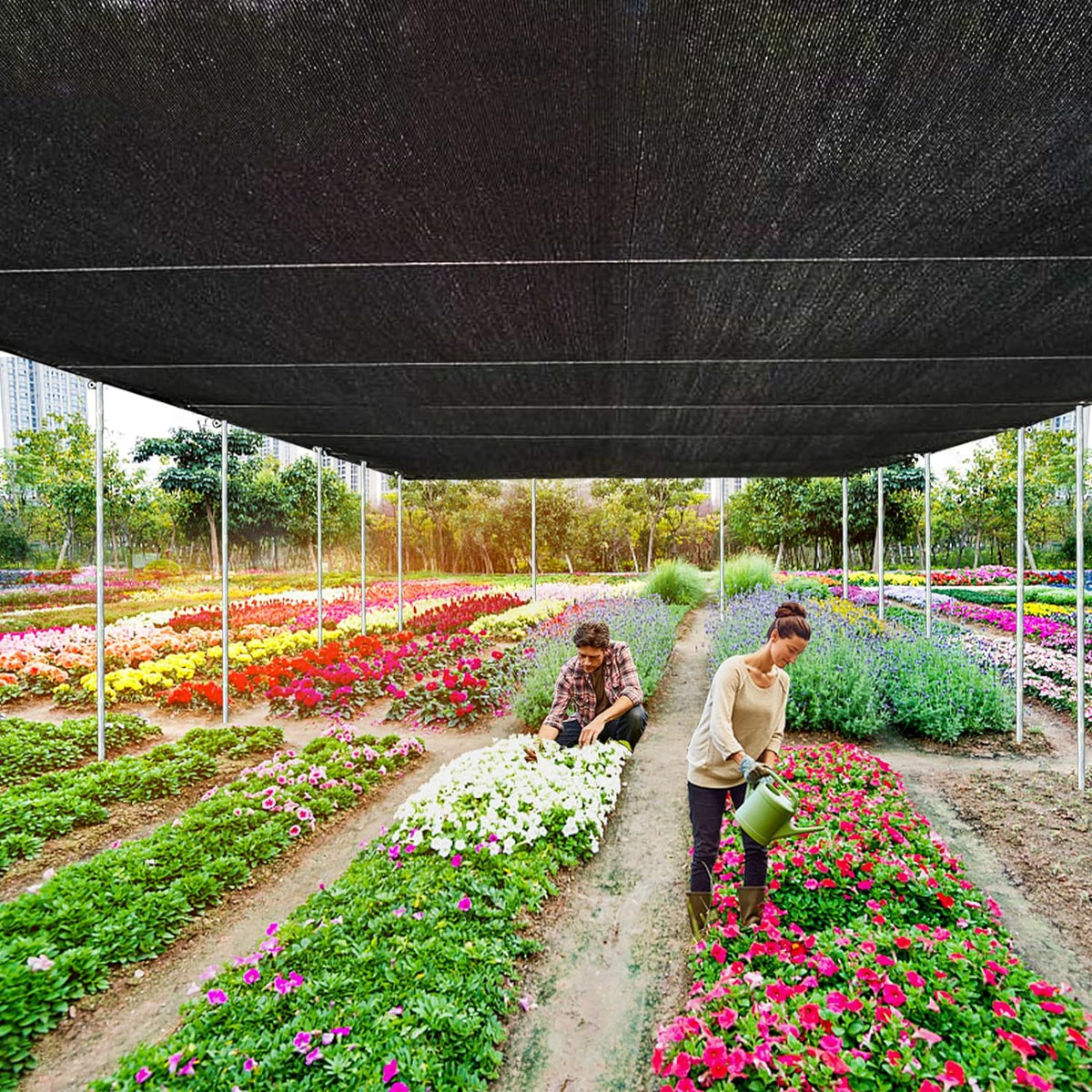 Free Express Shipping – 90% Blackout Sun Shade Cloth - Heavy-Duty UV-Resistant Mesh Net with Grommets